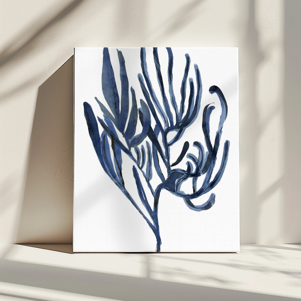 Blauwe waterplant poster 3 | Canvas