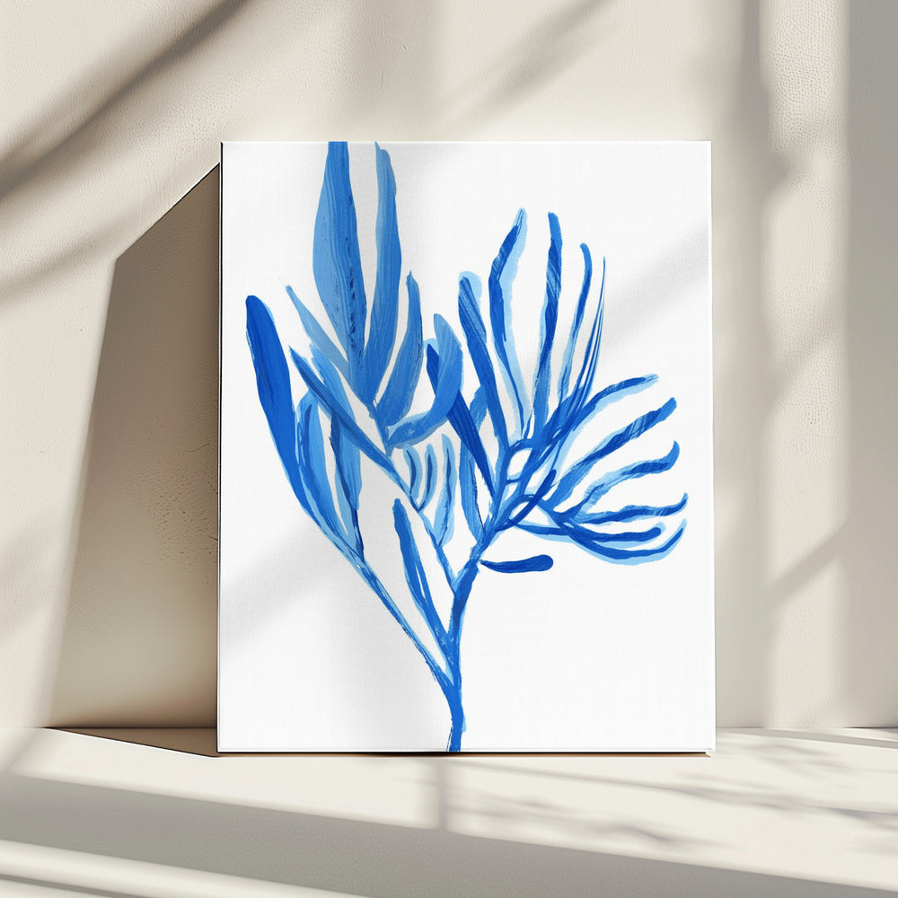 Blauwe waterplant poster 5 | Canvas