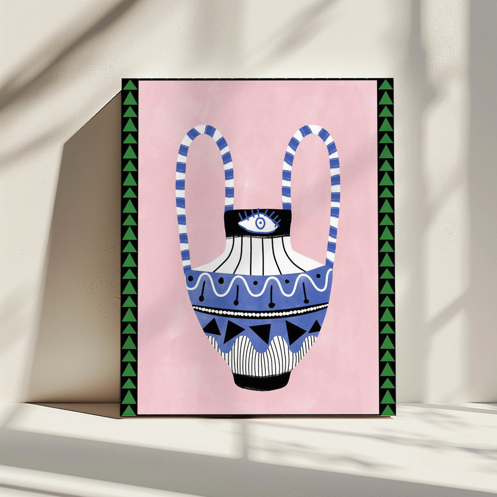 Kleurrijke geometrische vaas | Canvas
