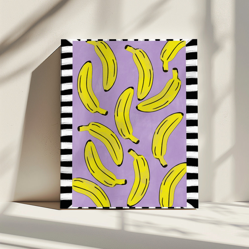 Gele bananen abstract | Canvas