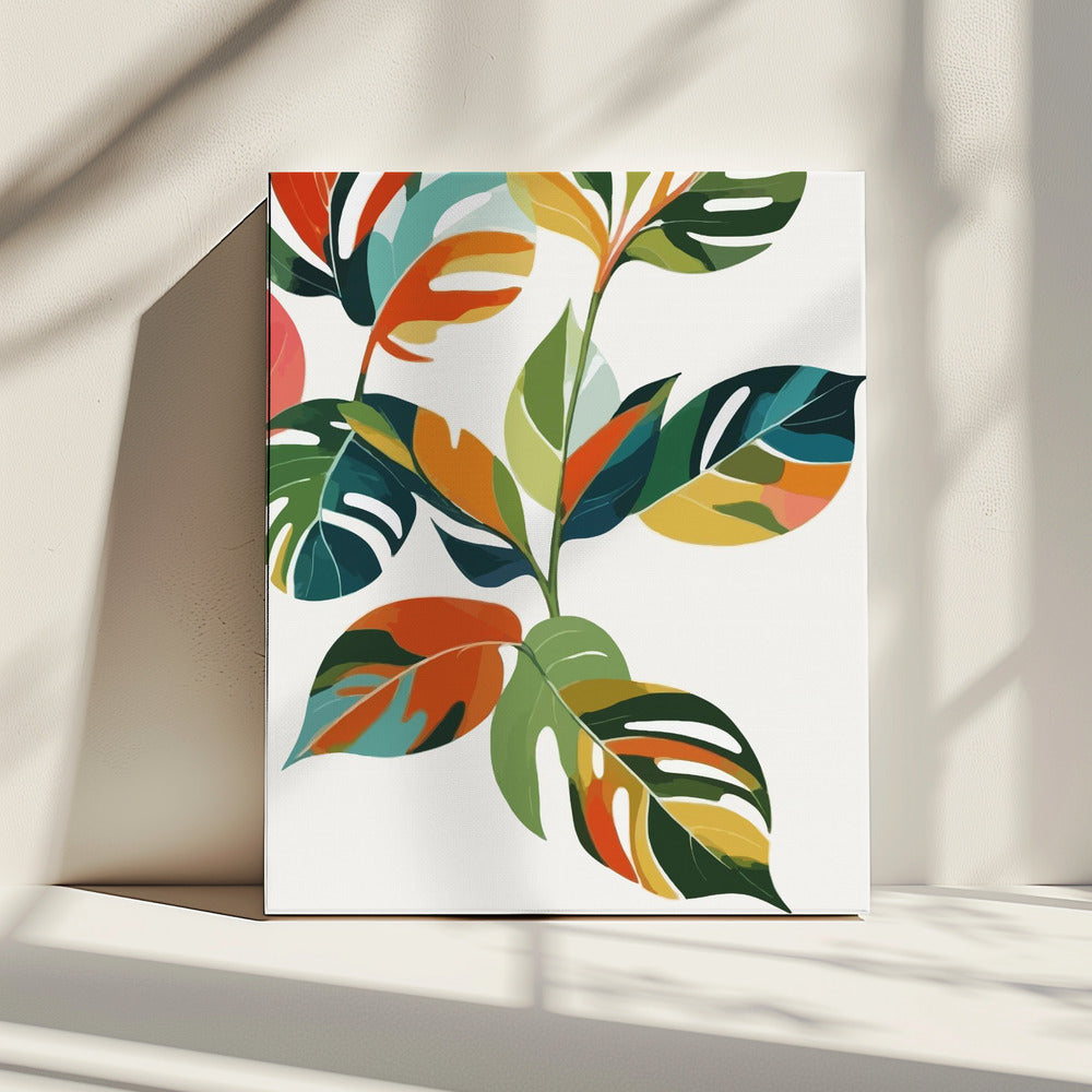 Botanische viering van kleur | Canvas