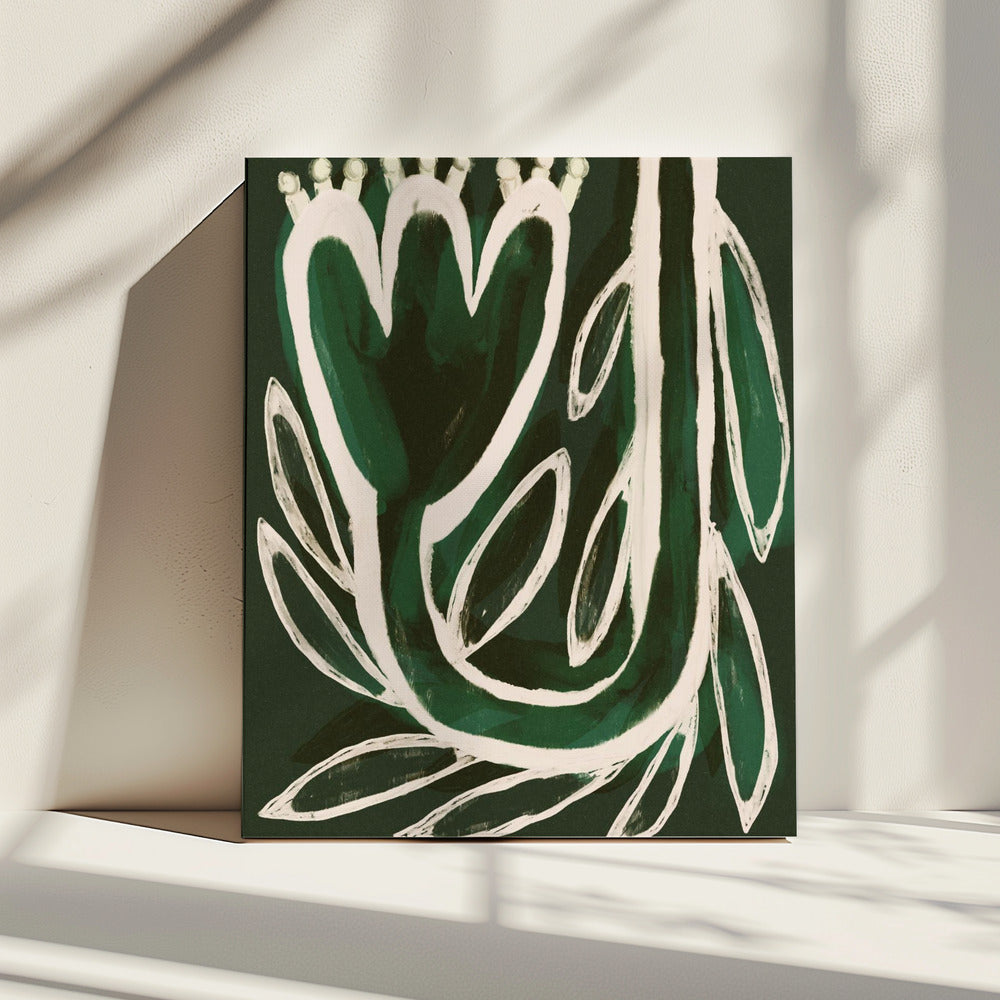 Groene Bloei Symfonie | Canvas