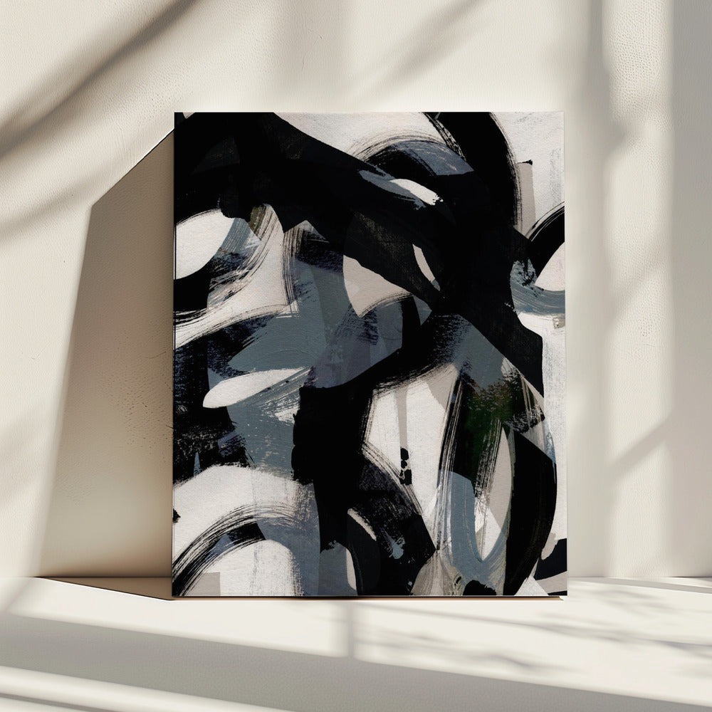 Abstracte penseelstreken 152 | Canvas