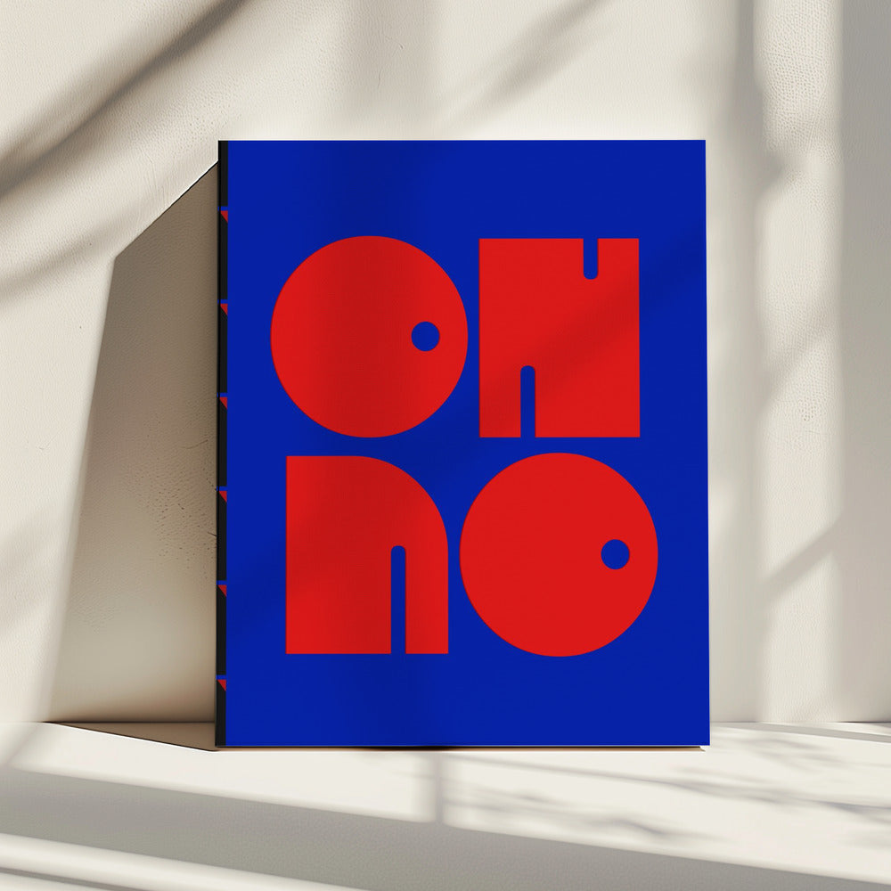 Vette letters, blauwe achtergrond | Canvas
