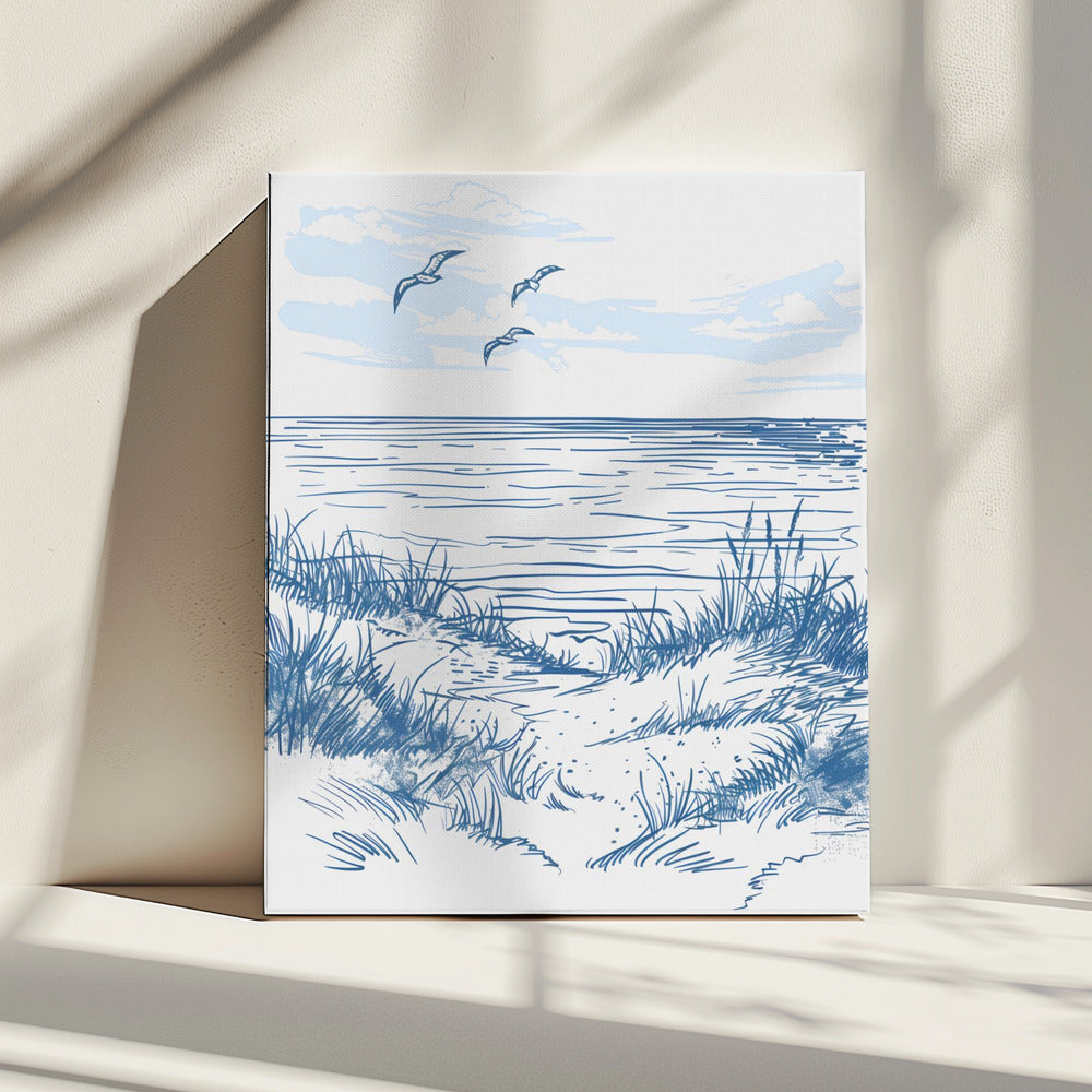 Schets van een zeegezicht | Canvas