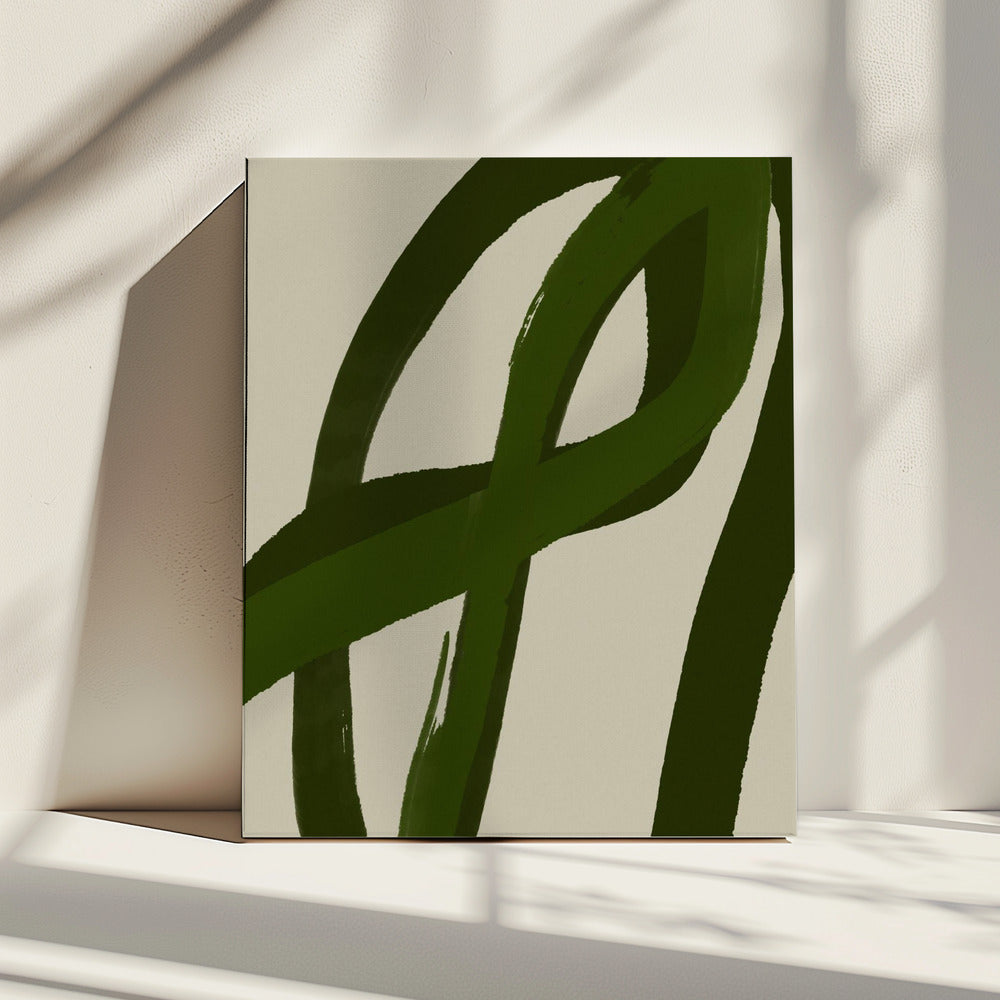 Groene rondingen | Canvas
