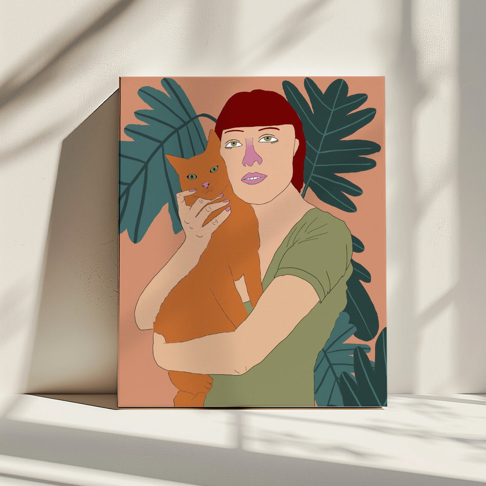 Kattenvrouw | Canvas