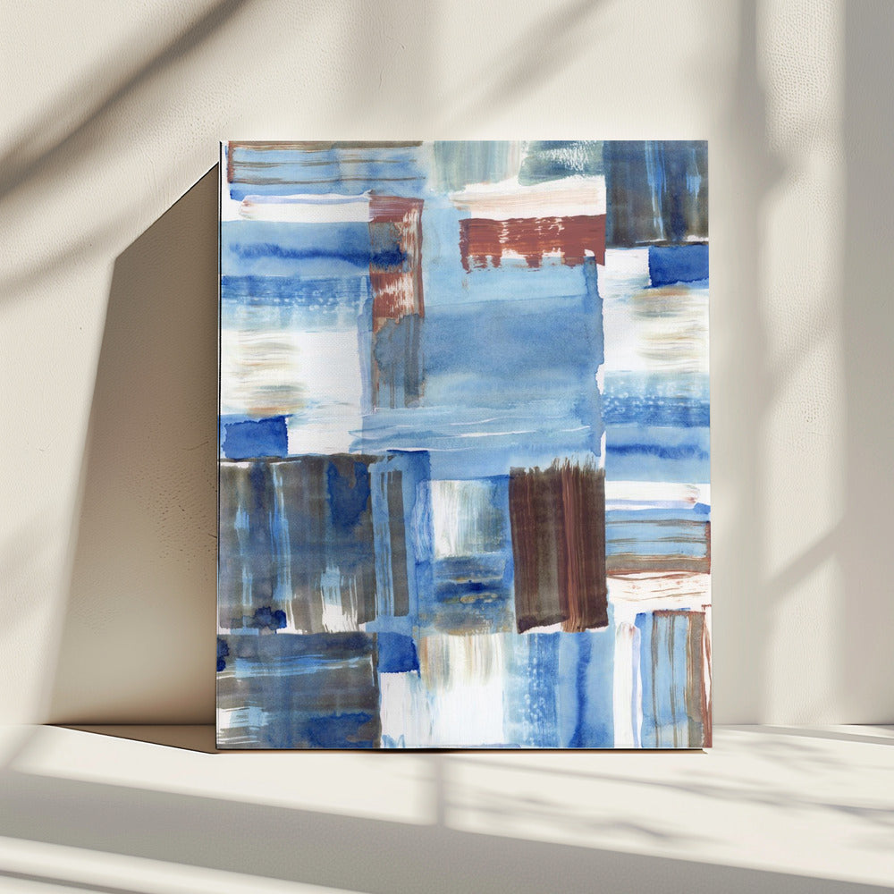Icy Blue Abstract 1 | Canvas