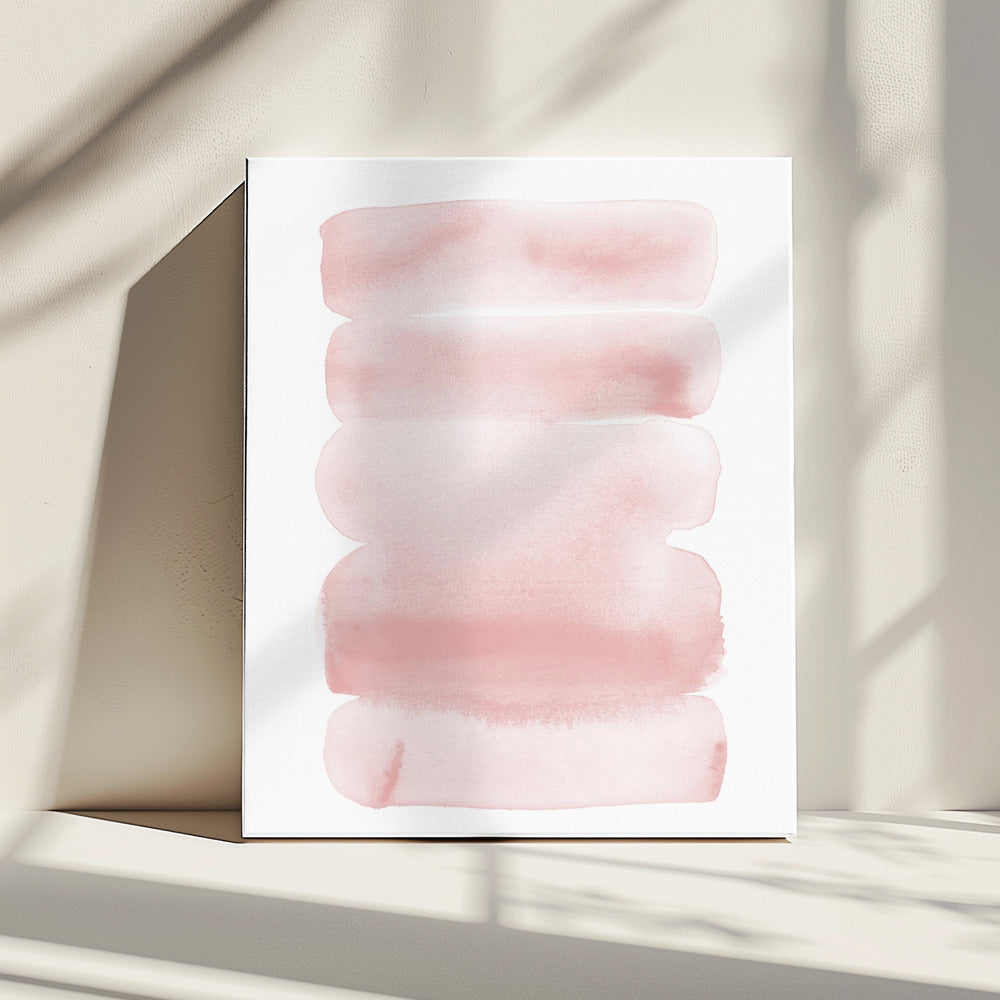 Abstracte Blush Strepen | Canvas