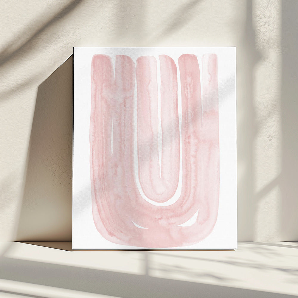 Abstracte Blush Curves | Canvas