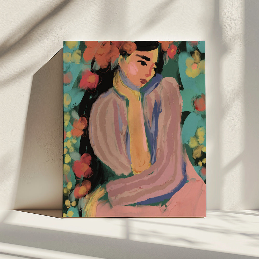 Peinzende Bloemen | Canvas