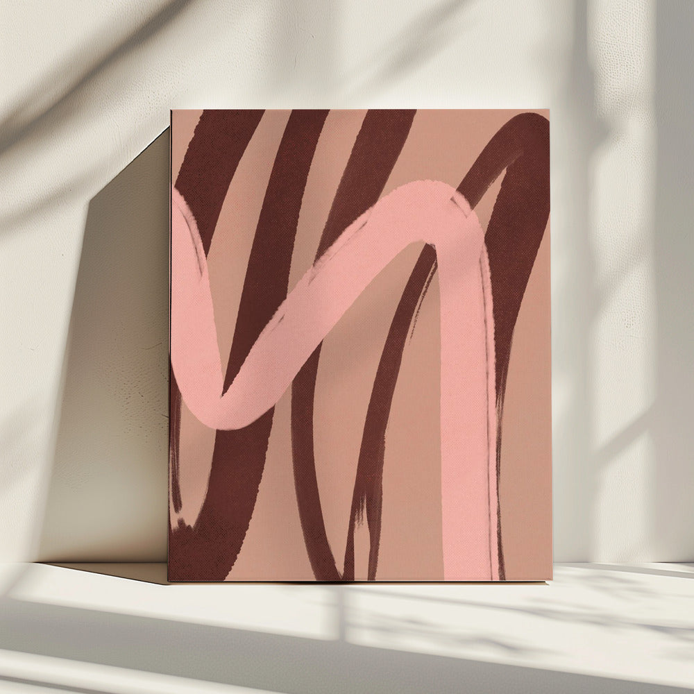 Gebogen tinten dansen | Canvas