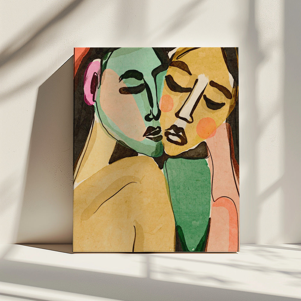 Omhelzing van zielen | Canvas