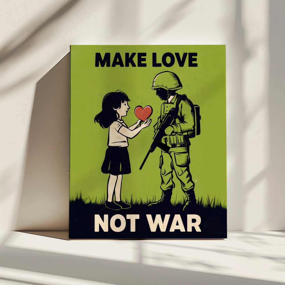 Maak liefde, geen oorlog | Canvas