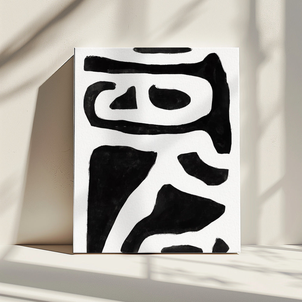 Zwart-wit abstract | Canvas