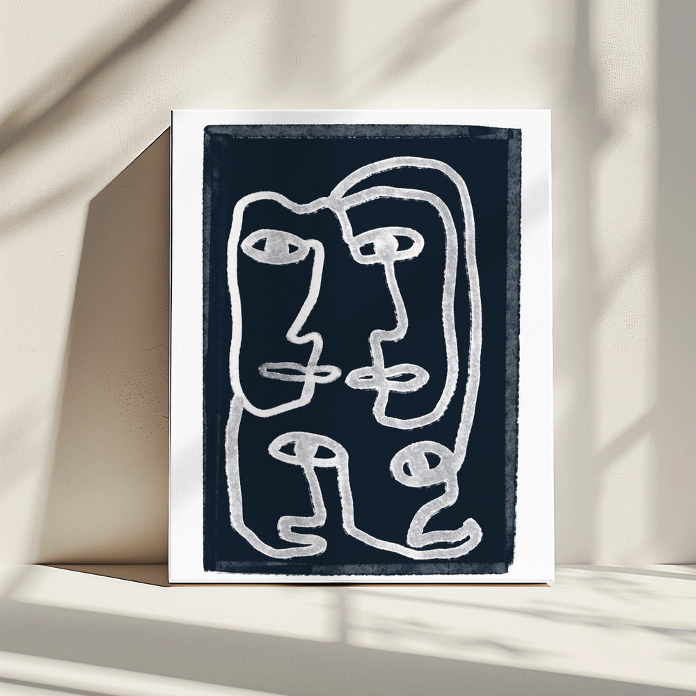 Marine Abstracte Mensen | Canvas