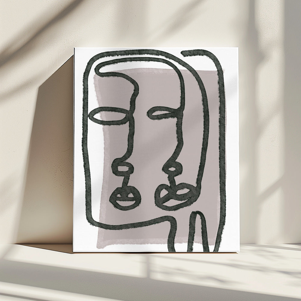 Gezichten abstract | Canvas