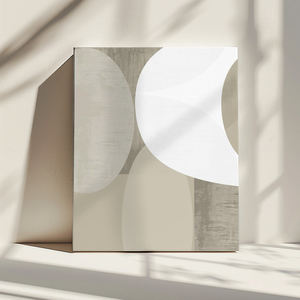 Zwart Wit Neutrale Vormen 1 | Canvas
