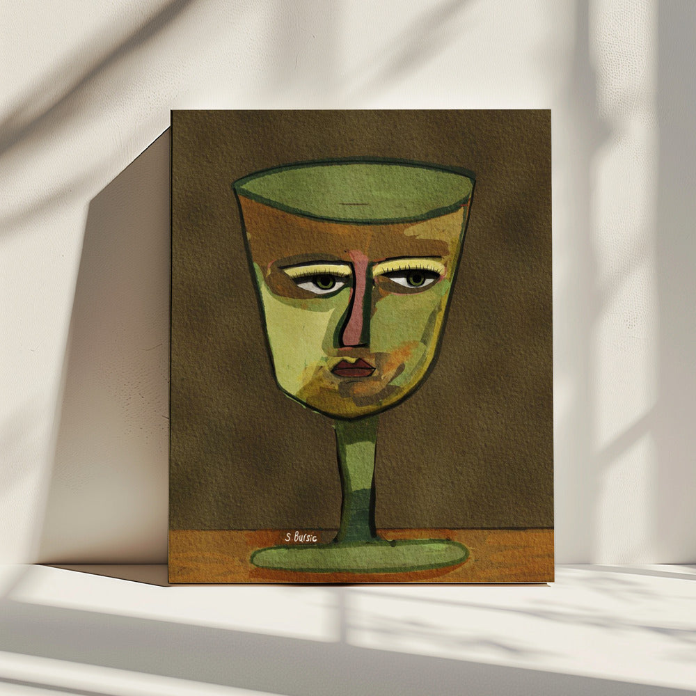 Wijnglas LADY bruin | Canvas