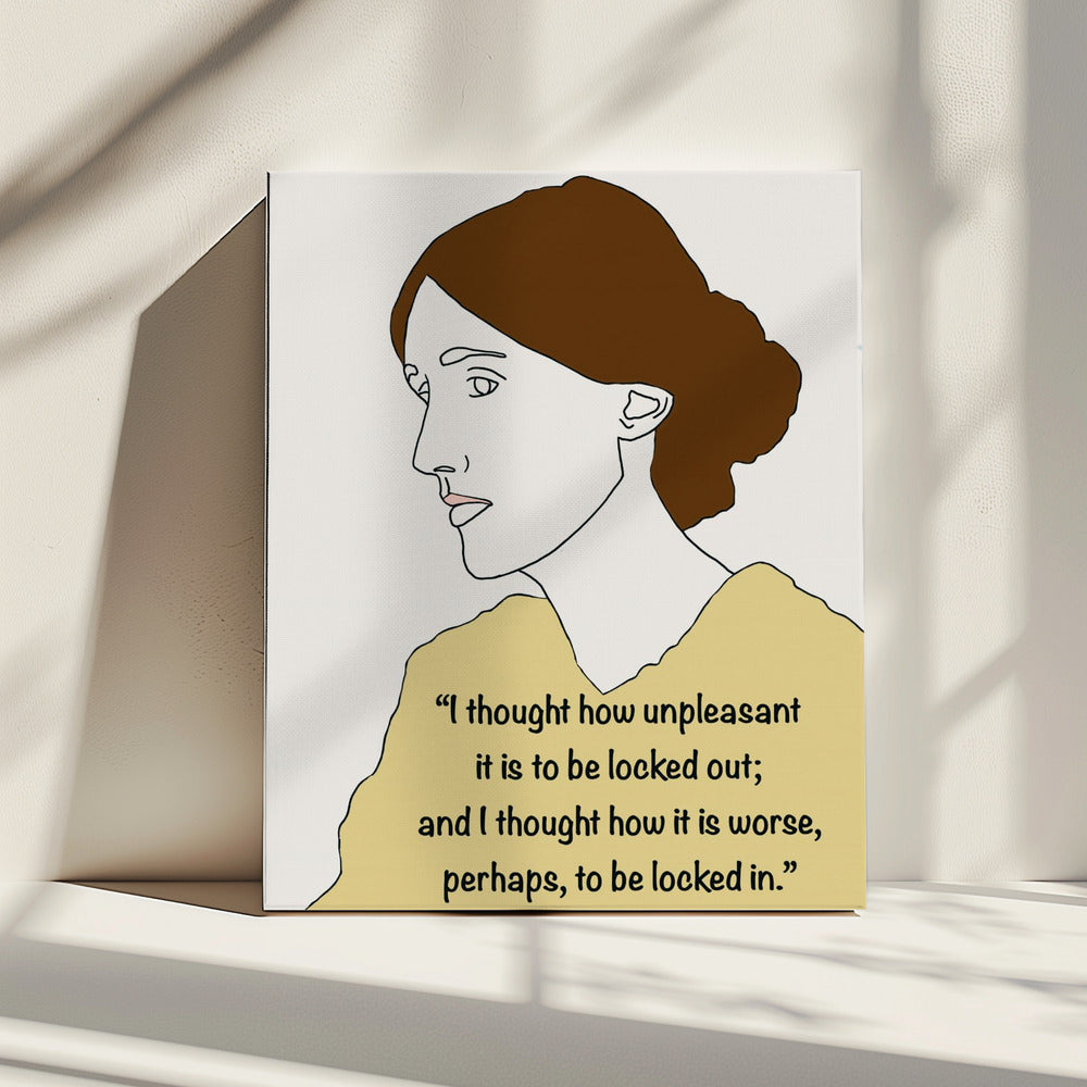 Virginia Woolf Kunst Geel | Canvas