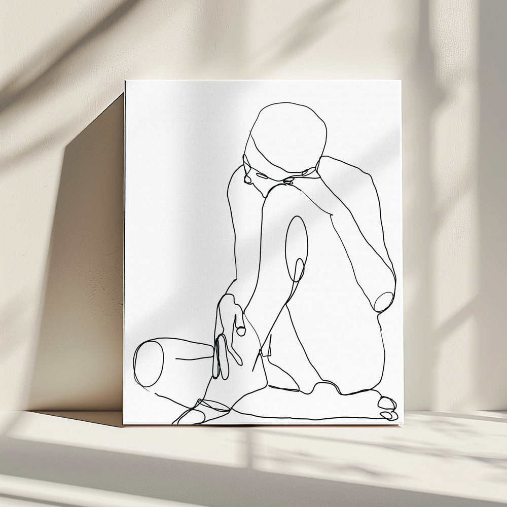 Lijntekening Man | Canvas