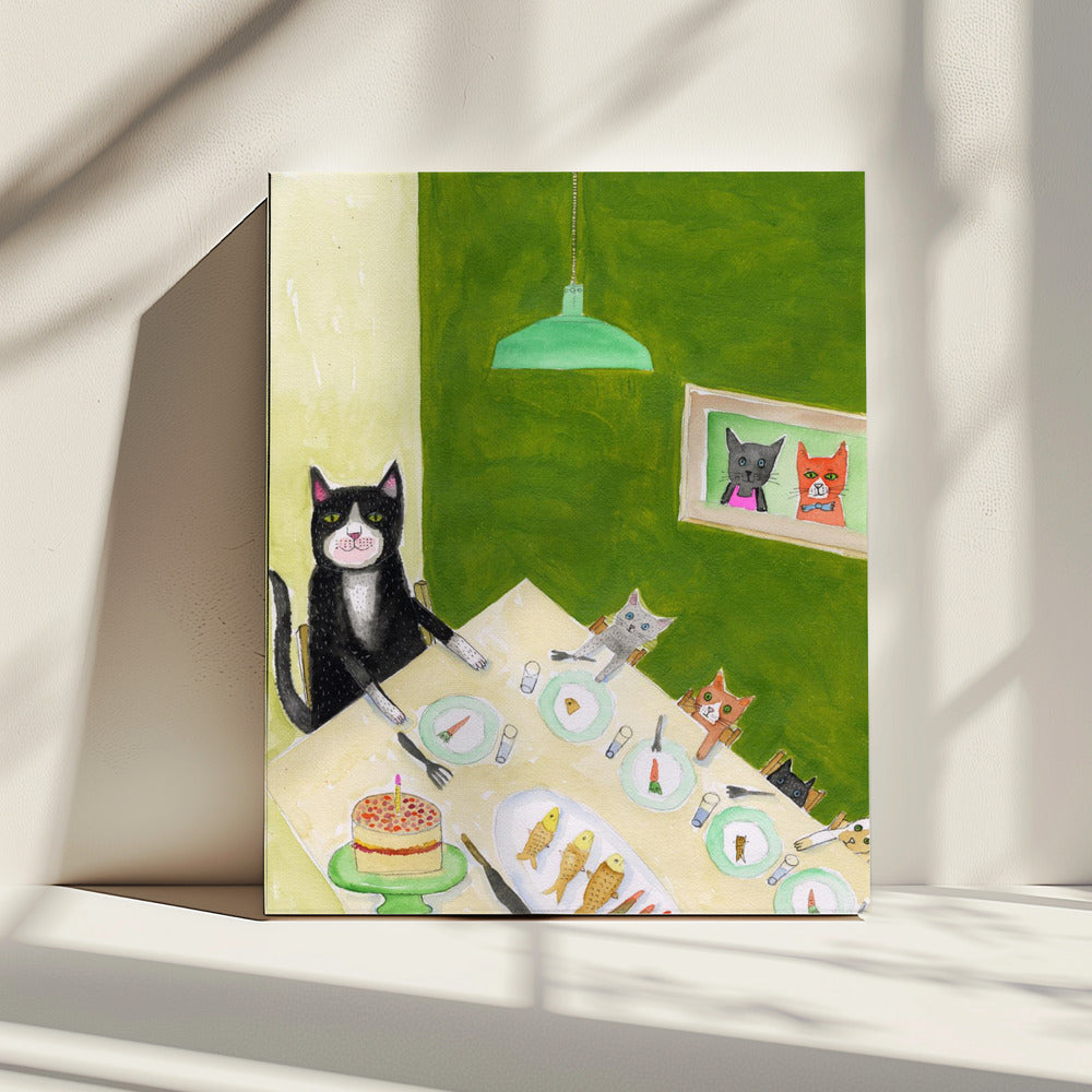 Kattenfamilie | Canvas