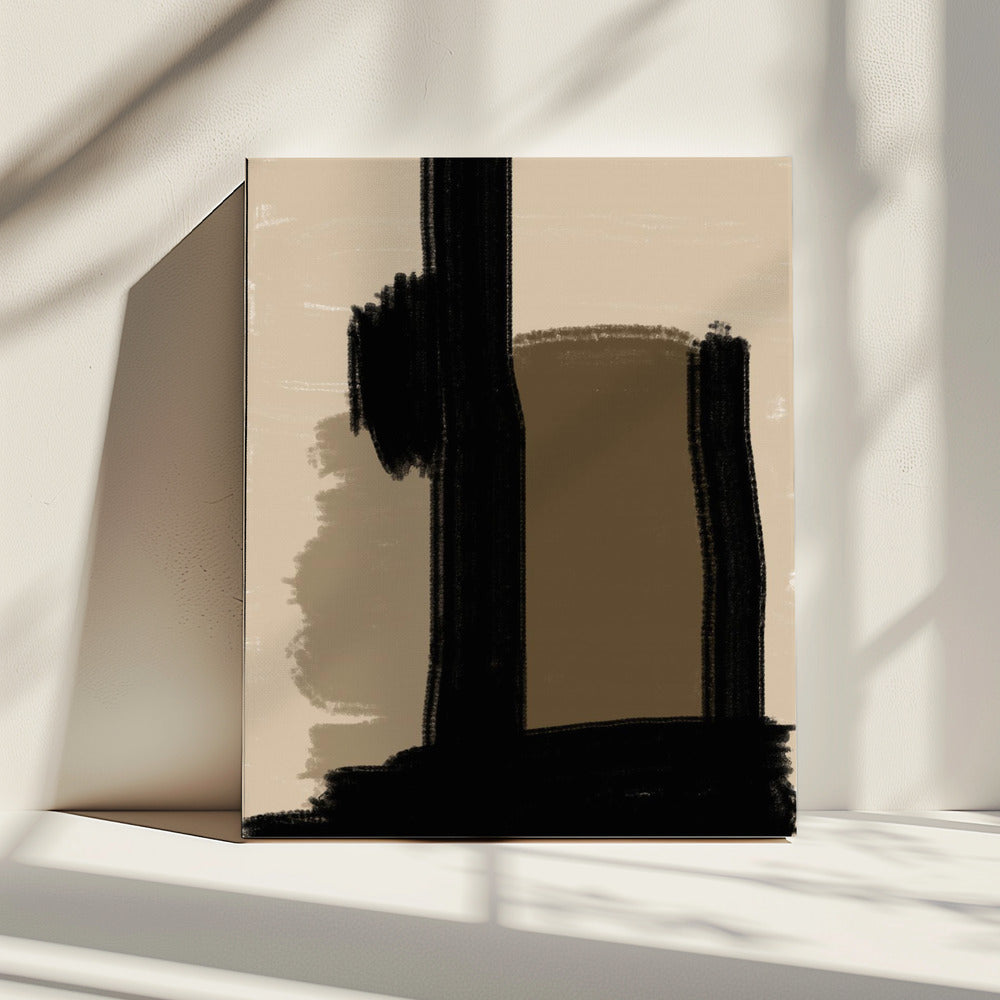 Schaduwen en aarde | Canvas