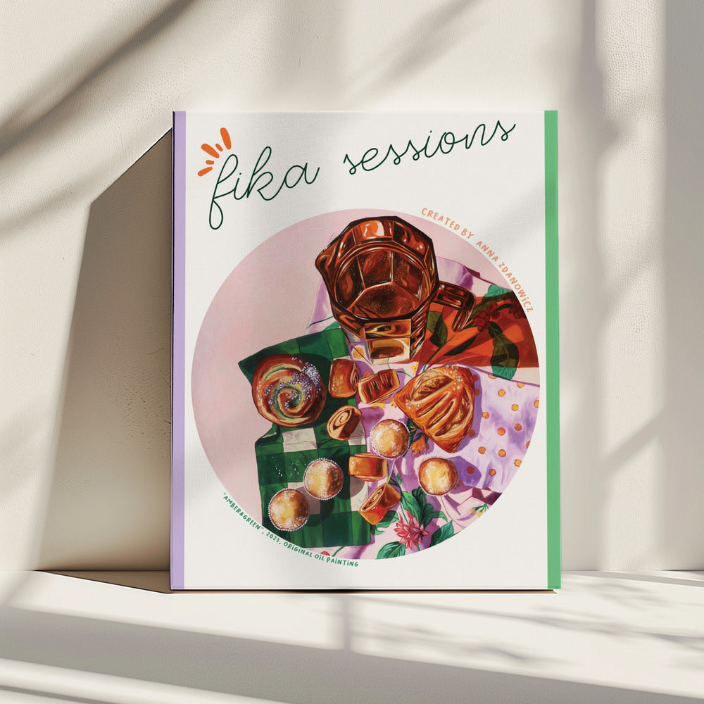 Amber en Groen | Canvas