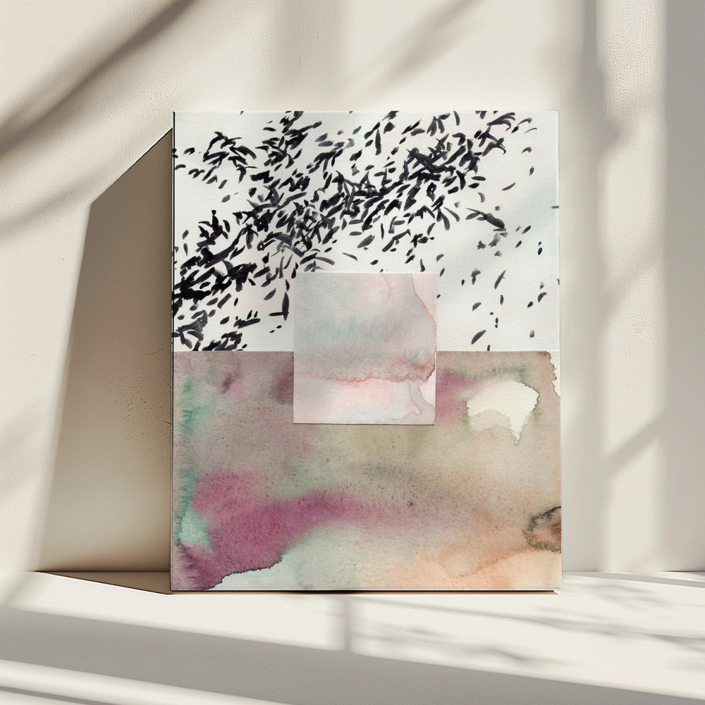 Aquarel abstracte compositie 7 | Canvas