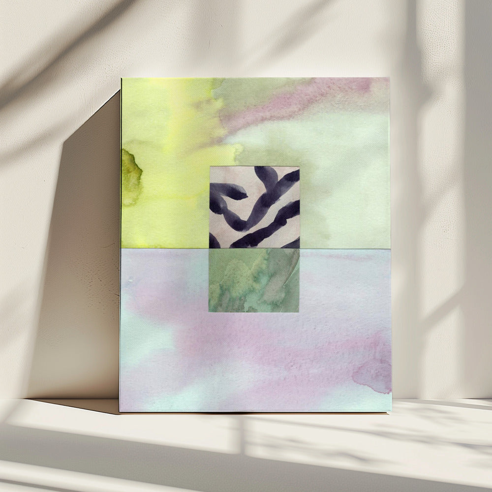 Aquarel abstracte compositie 8 | Canvas