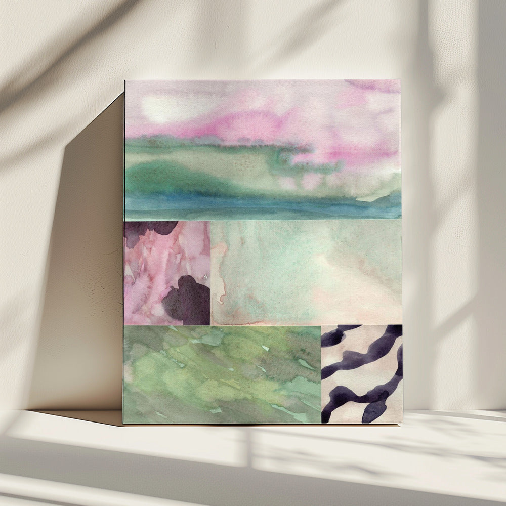 Aquarel abstracte compositie 10 | Canvas