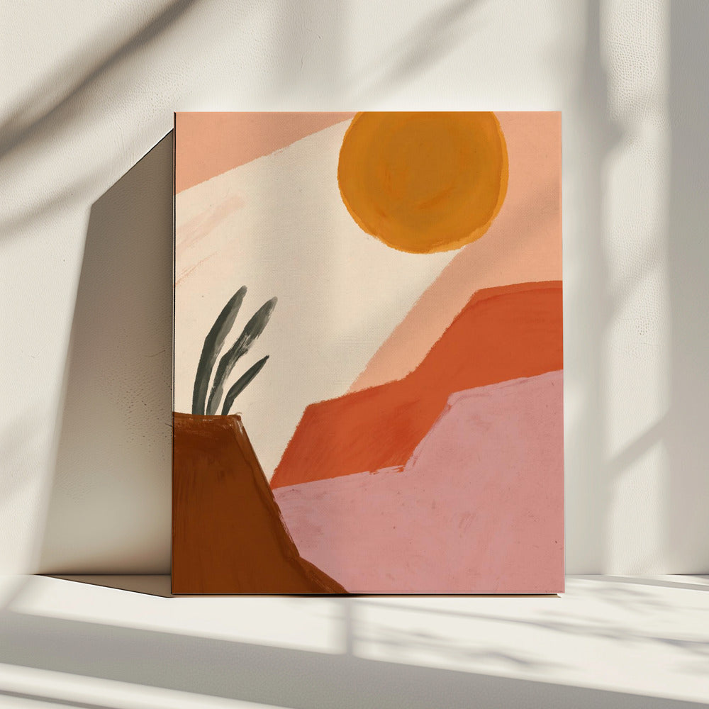 Woestijnzonlicht | Canvas