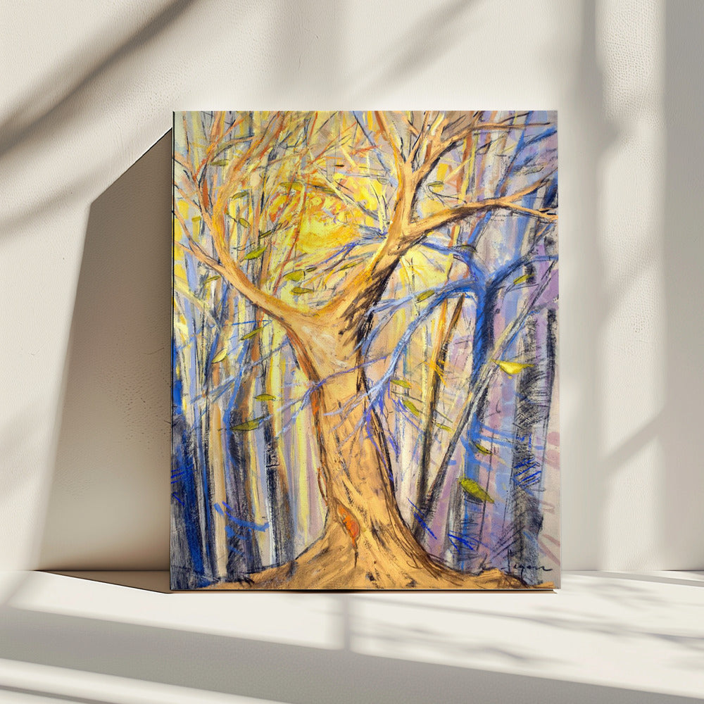 Stralende bosgloed | Canvas