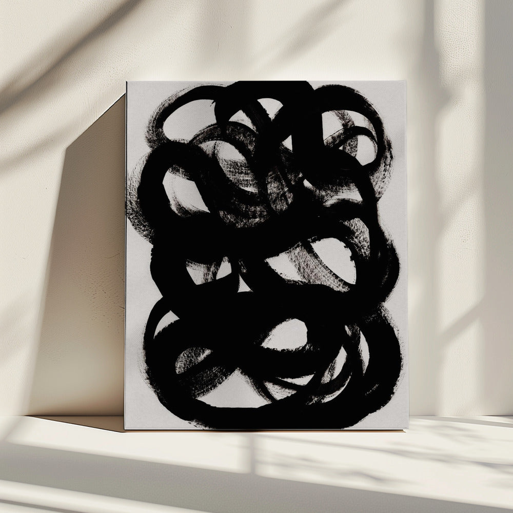 Abstracte penseelstreken 84 | Canvas