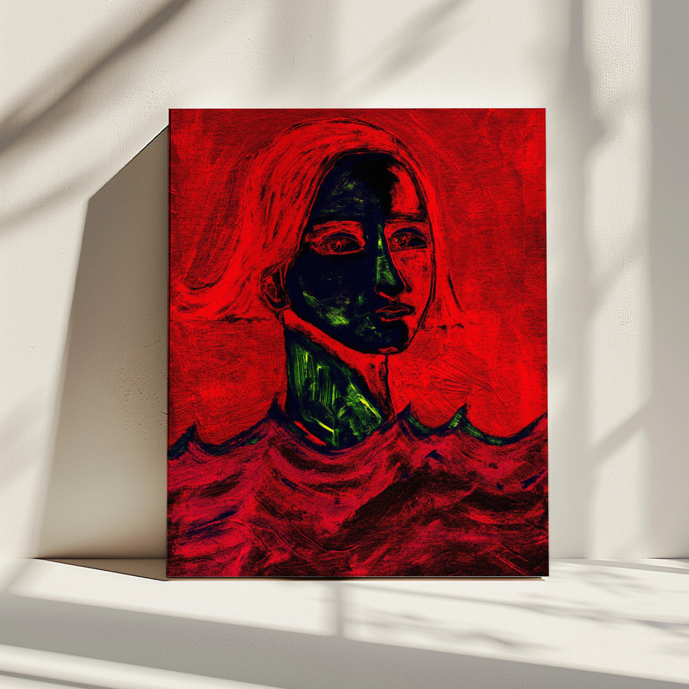 De Zwemmer Rood | Canvas
