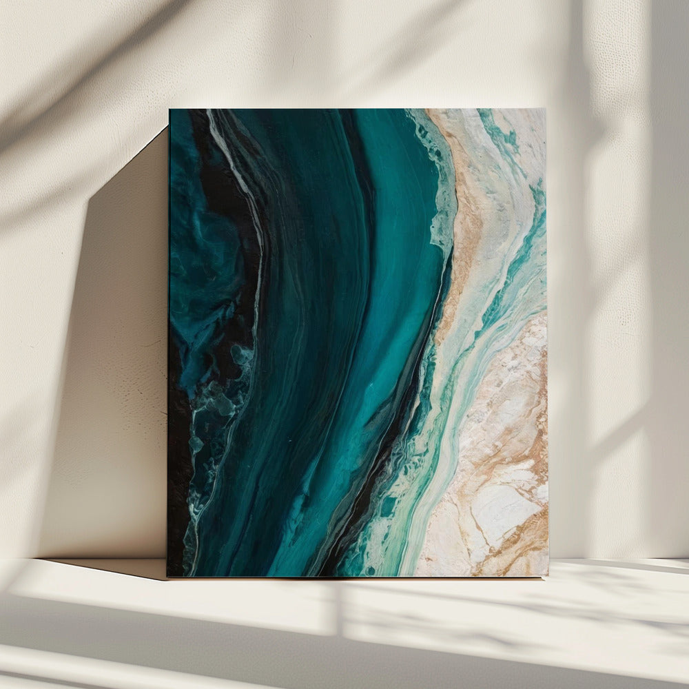 Oceanische marmerstroom | Canvas