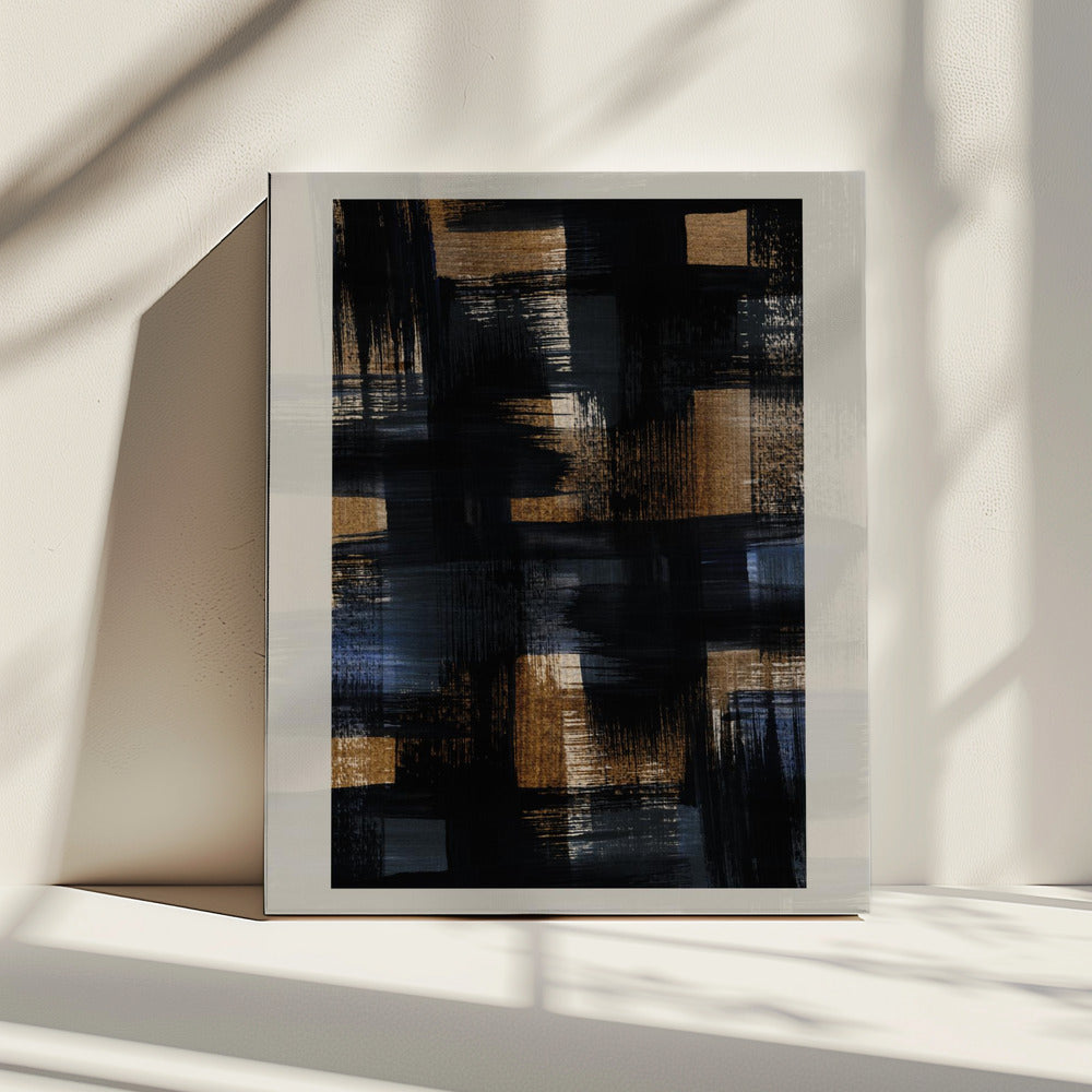 Abstracte penseelstreken 128X | Canvas