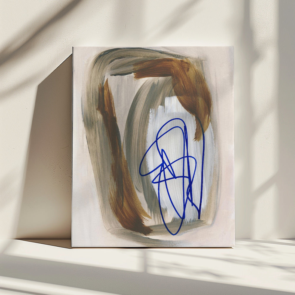 Abstracte penseelstreken 156 | Canvas