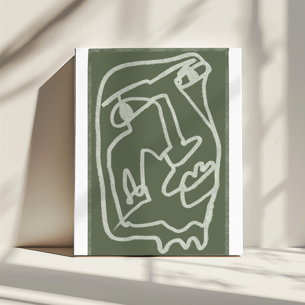 Groen abstract | Canvas