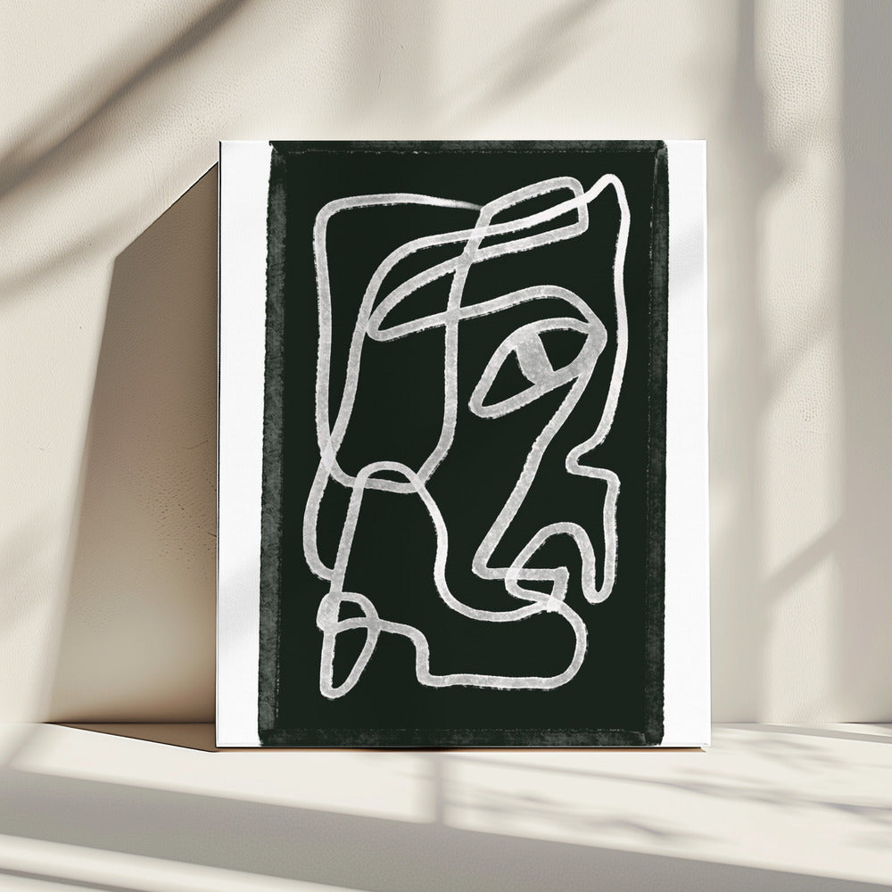 Abstracte lijnen zwart | Canvas