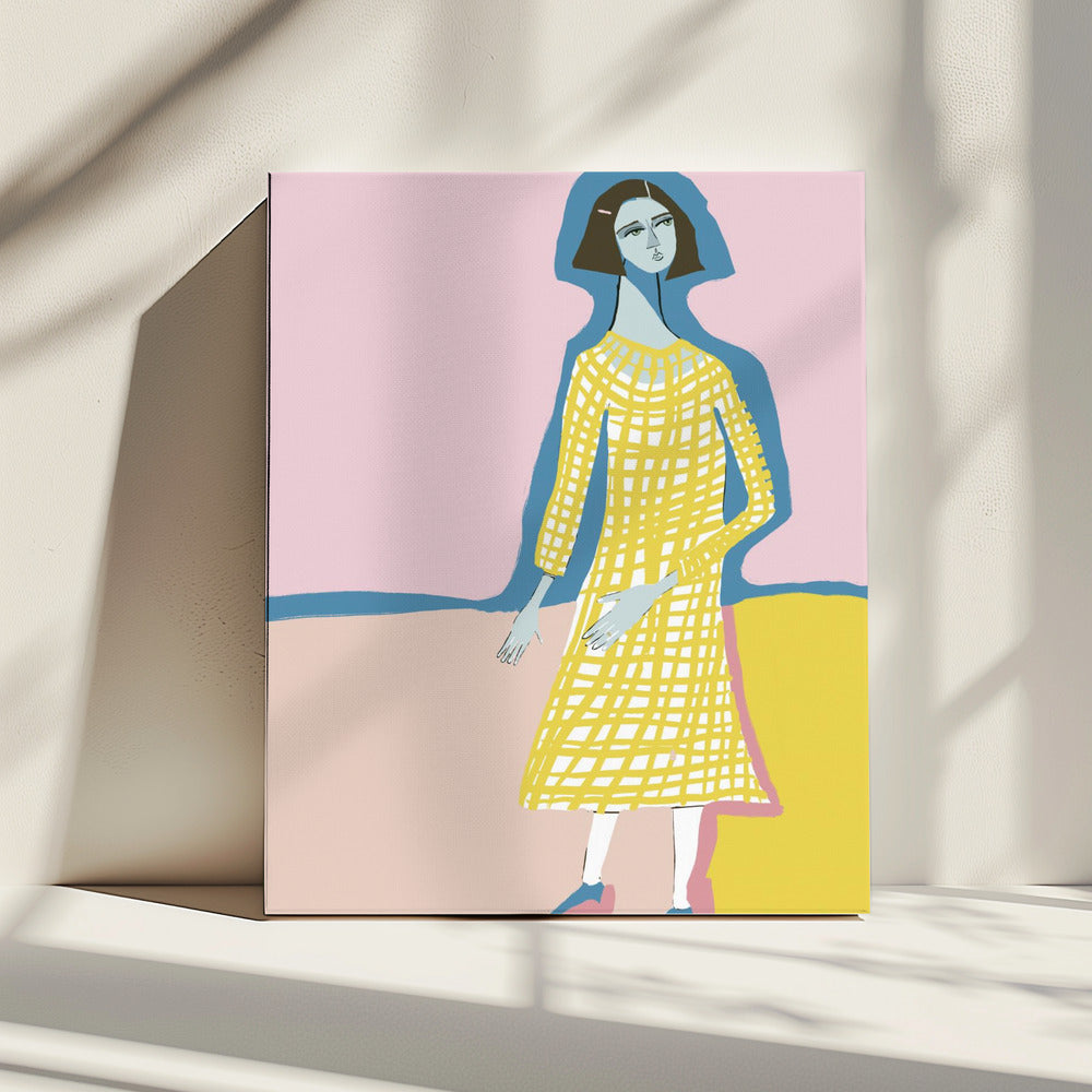 Blauwe dame | Canvas