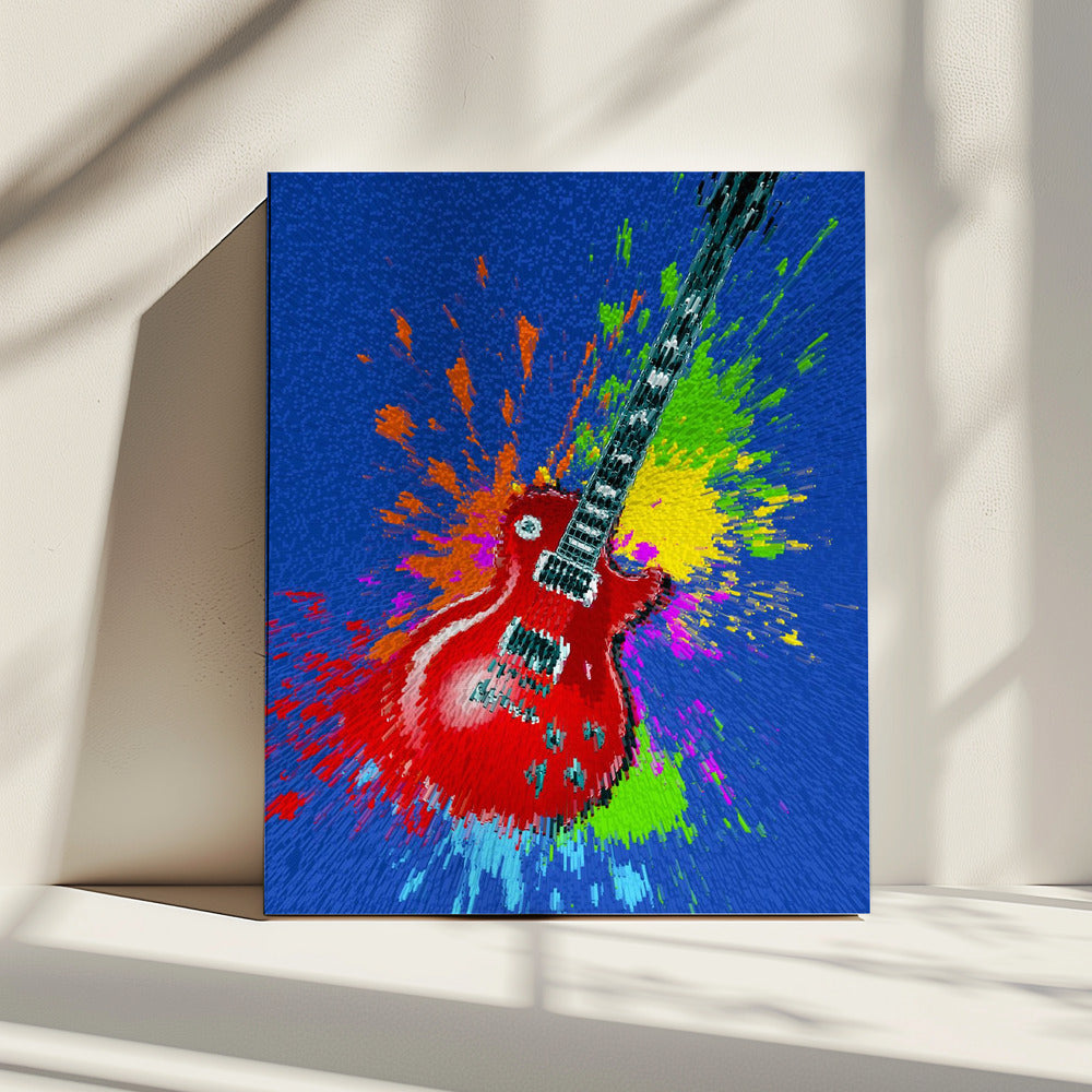Elektrische gitaar pop-art explosie | Canvas