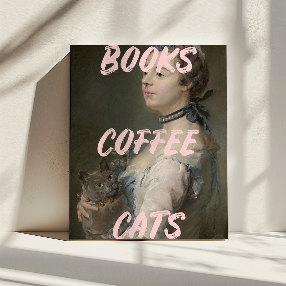 Boekenkoffiekatten Ratioiso | Canvas
