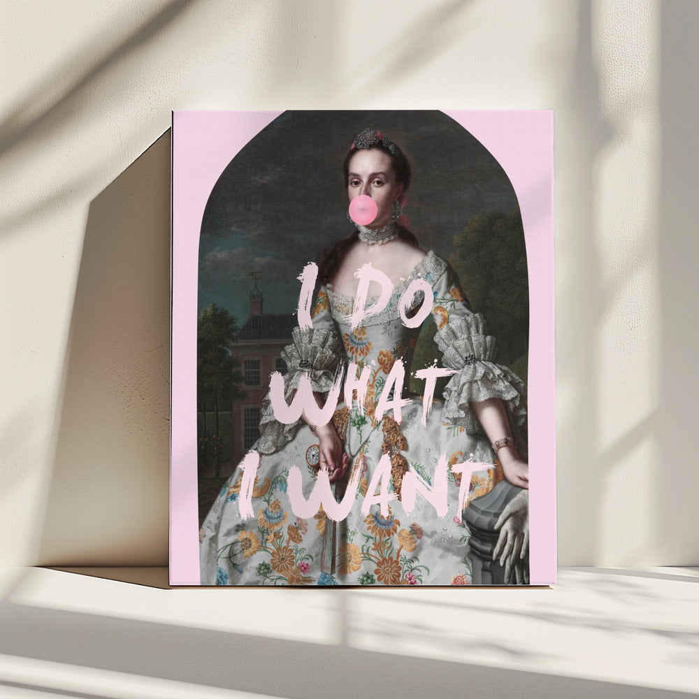 ROZE IK DOE WAT IK WIL MAXIMALISTISCHE KUNST | Canvas