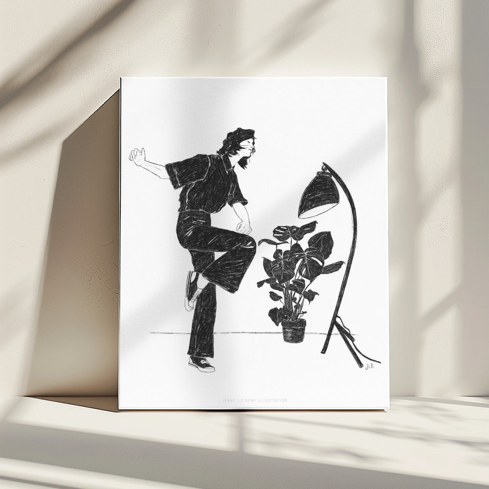 Jlr Dancingathome4 Zwart-wit exemplaar | Canvas
