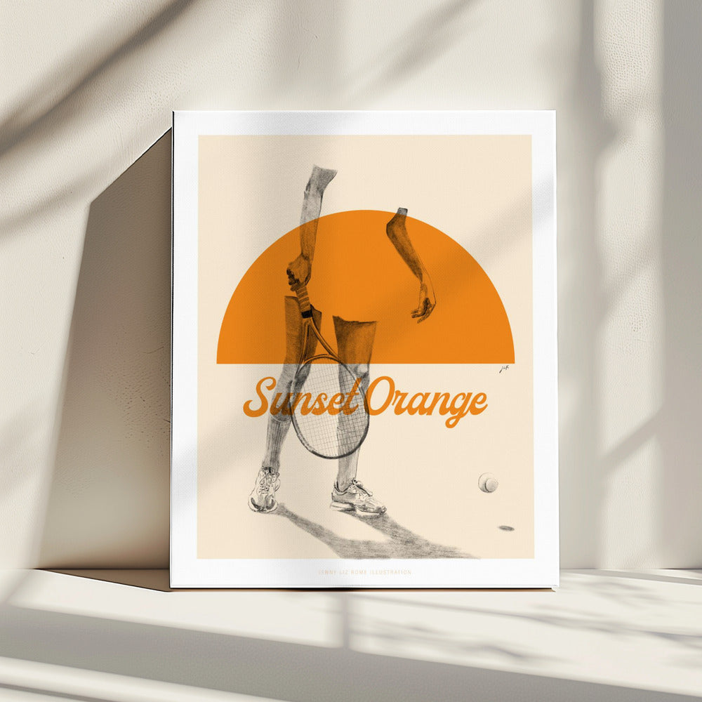 Zonsondergang Oranje | Canvas
