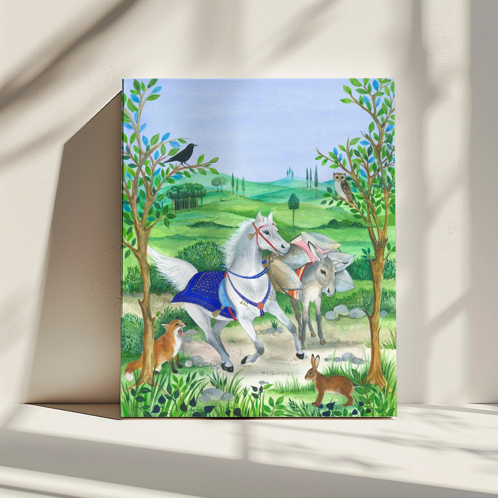 De harmonie tussen natuur en dierenleven, | Canvas