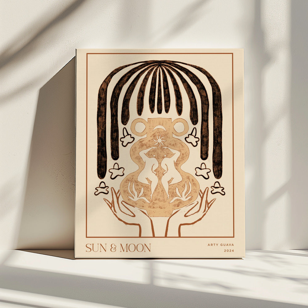 Vessel Collection : Sun & Moon (LineArt) | Canvas