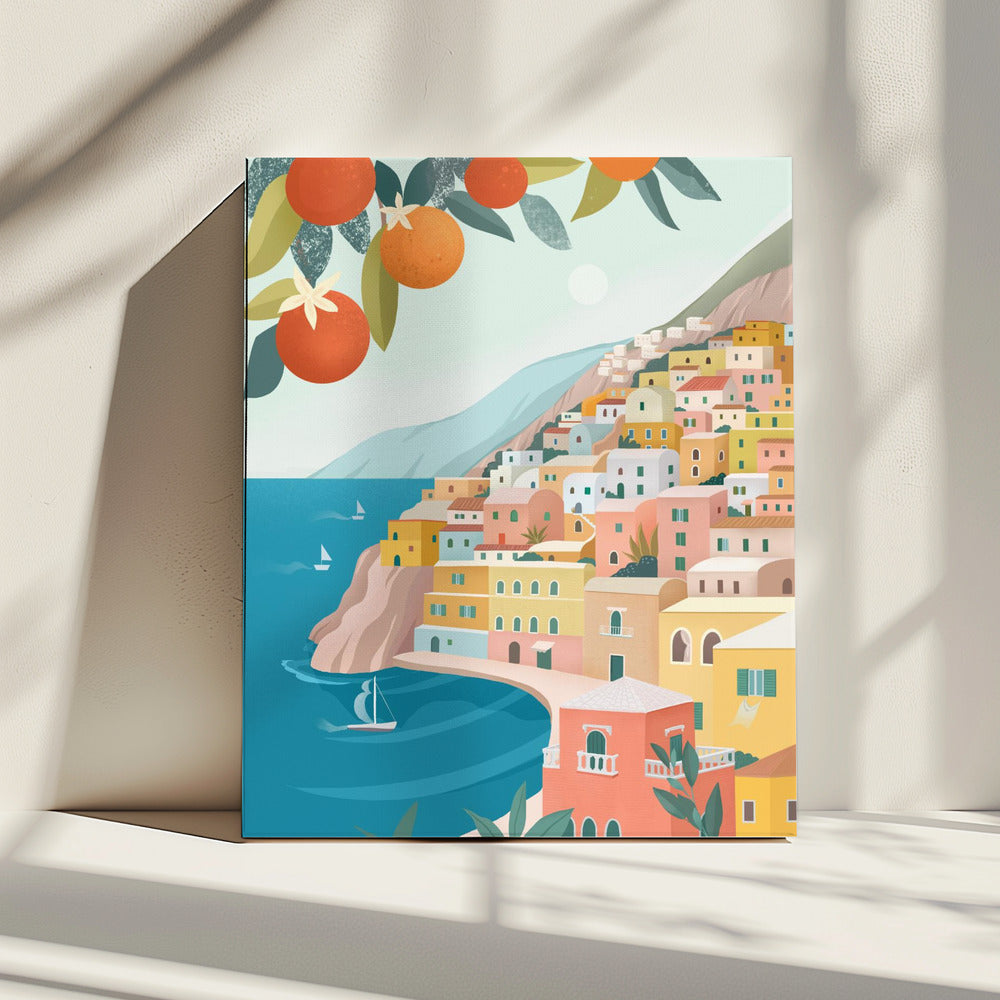Positano kust Italië | Canvas