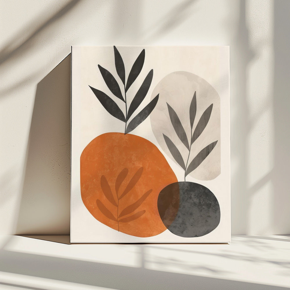 Geschilderde vormen en planten 3 | Canvas